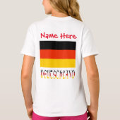 オーダーメイド ドイツ旗 Heritage 女の子用 Tシャツ (裏面)