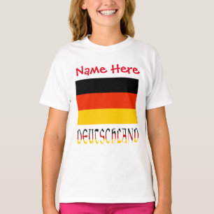 オーダーメイド ドイツ旗 Heritage 女の子用 Tシャツ