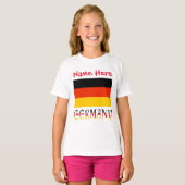 オーダーメイド ドイツ旗 Heritage Girls' Tシャツ (正面フル)