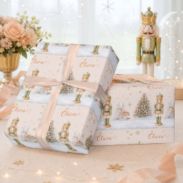 オーダーメイド ナッツクラッカー プリンスとクリスマスツリー ラッピングペーパー
