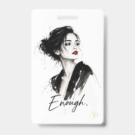 オーダーメイド ネームバッチ | Enough. カスタム 縦型 バッジ