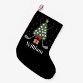 オーダーメイド ネーム ゴルフ用品 クリスマス スモールクリスマスストッキング (正面 (吊り時))