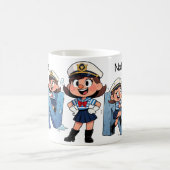 オーダーメイド ネーム セーラー キャラクター * N * コーヒーマグカップ (中央)