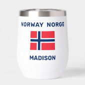 オーダーメイド ネーム & テキスト ノルウェー国旗 (背面)