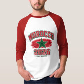 オーダーメイド ネーム モロッコ国旗 スター 愛国主義 Tシャツ (正面)