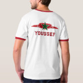 オーダーメイド ネーム モロッコ国旗 スター 愛国主義 Tシャツ (裏面)
