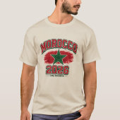 オーダーメイド ネーム モロッコ国旗 スター 愛国主義  Tシャツ (正面)