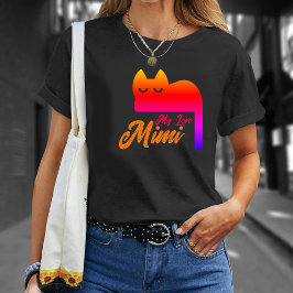 オーダーメイド ネーム 猫 かわいい レインボー グラフィック ペット トライブレンドTシャツ