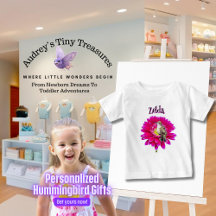 オーダーメイド ハチドリ 赤ちゃん Tシャツ