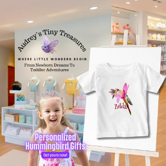 オーダーメイド ハチドリ 赤ちゃん Tシャツ