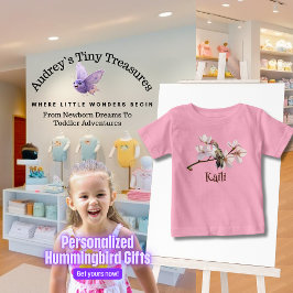 オーダーメイド ハチドリ 赤ちゃん Tシャツ