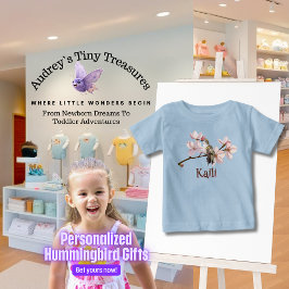 オーダーメイド ハチドリ 赤ちゃん Tシャツ