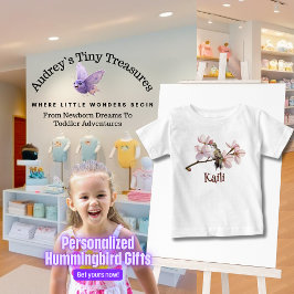 オーダーメイド ハチドリ 赤ちゃん Tシャツ