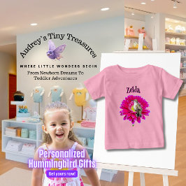 オーダーメイド ハチドリ 赤ちゃん Tシャツ