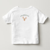 オーダーメイド ハチドリ 野花 植物画 トドラーTシャツ (裏面)