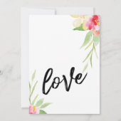 オーダーメイド ハッピーエベアフター パーティー フラワー 手書き 招待状 (裏面)