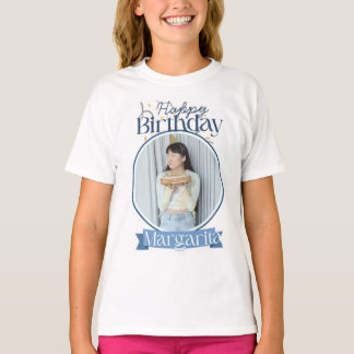 オーダーメイド ハッピーバースデー 写真Tシャツ | カスタム Tシャツ