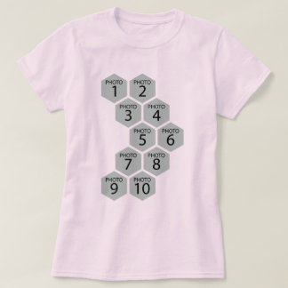 オーダーメイド ハニカム 10枚フォトコラージュ Tシャツ