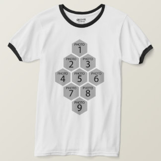 オーダーメイド ハニカム 9枚フォトコラージュ Tシャツ