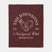 オーダーメイド ハニームーンブランケット, ブライズパーティー ギフト フリースブランケット (正面)