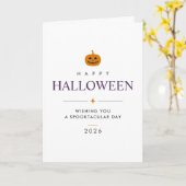 オーダーメイド ハロウィン折りたたみグリーティングカード カード (黄色い花)