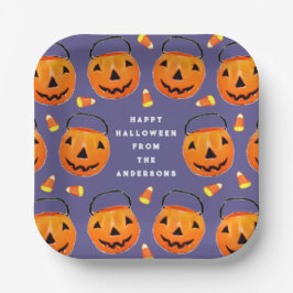 オーダーメイド ハロウィン お菓子配布用紙皿 ペーパープレート