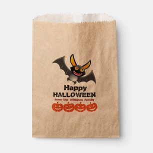 オーダーメイド ハロウィン コウモリとカボチャ フェイバーバッグ