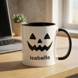オーダーメイド ハロウィン ジャック・オ・ランタン パンプキン フェイス マグカップ