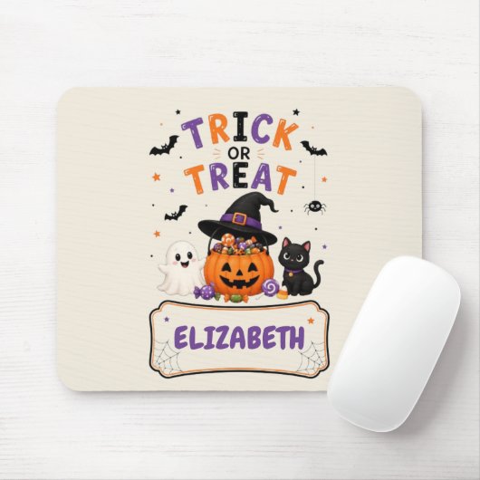 オーダーメイド ハロウィン 名前入り マウスパッド 子供用 (マウス)