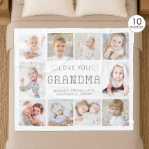 オーダーメイド ハートの「Love You Grandma」10枚写真入り