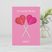 オーダーメイド ハート型 私はあなたに弱い ハートキャンディー シーズンカード (スタンド正面)