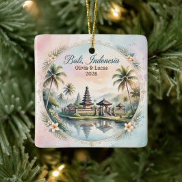 オーダーメイド バリ島 インドネシア ハネムーン 記念品 セラミックオーナメント