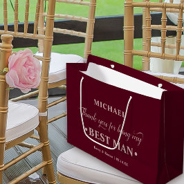 オーダーメイド バーガンディ 結婚式 二次会 幹事 お礼 ラージペーパーバッグ