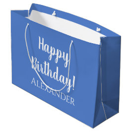 オーダーメイド バージョン 誕生日 パステルブルーのパーティー記念品 ラージペーパーバッグ