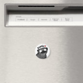 オーダーメイド パグ マグネット、名前入りパグ マグネット (インサイチュ (食洗機))