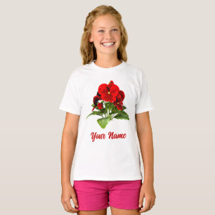オーダーメイド パンジー フラワーギフト Tシャツ
