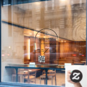 オーダーメイド ビジネス ロゴ オープン ストア アワー ドア ウィンドウサイン (カフェ窓)