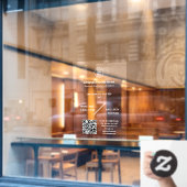 オーダーメイド ビジネス ロゴ ストア 開店時間 ドア ウィンドウサイン (カフェ窓)