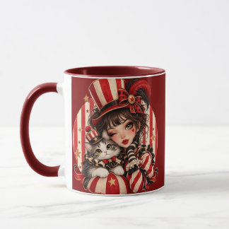 オーダーメイド ビンテージサーカスクリスマスカフェマグ マグカップ