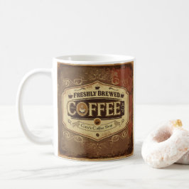 オーダーメイド ビンテージ コーヒーマグ – Freshly+Brewed+w コーヒーマグカップ
