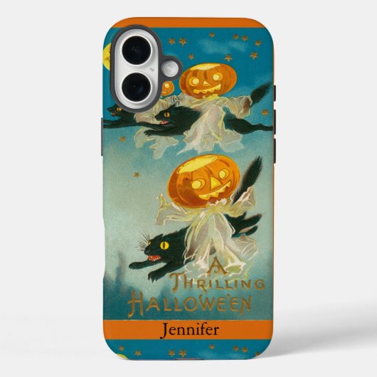 オーダーメイド ビンテージ 猫 ハロウィン スマホケース Case-Mate iPhoneケース (裏面)