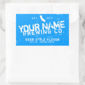 オーダーメイド ビールボトルラベル 長方形シール (バッグ)