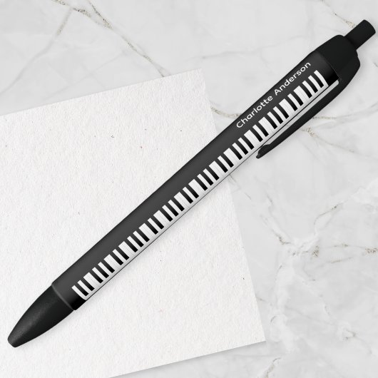 オーダーメイド ピアノ鍵盤 キーボード 音楽 ミュージシャン 黒ボールペン
