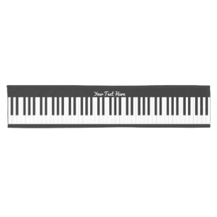 オーダーメイド ピアノ鍵盤 音楽テーマ ショートテーブルランナー