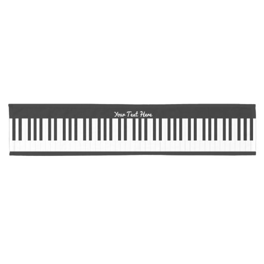 オーダーメイド ピアノ鍵盤 音楽テーマ ショートテーブルランナー (横)
