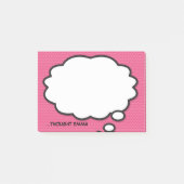 オーダーメイド ピンクのコミック風吹き出し ポストイット (正面)