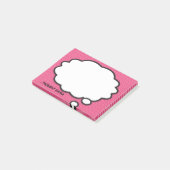 オーダーメイド ピンクのコミック風吹き出し ポストイット (アングル)