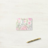 オーダーメイド ピンクのバラの花束 付箋 (デスク上)