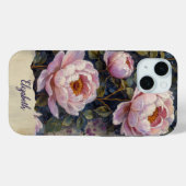 オーダーメイド ピンクの芍薬の携帯ケース Case-Mate iPhoneケース (裏面 (横))