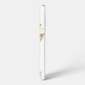 オーダーメイド ピンクの花と蝶のスマホケース SAMSUNG GALAXYケース (左側面)
